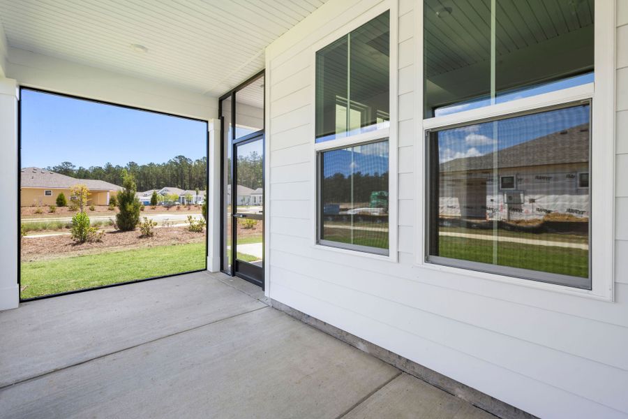Exterior details and patio area of a home in Sun City Hilton Head, Bluffton (Image 3).