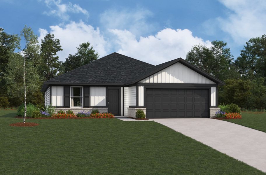 Representative exterior photo of a completed home built from the Brook by Beazer Homes in Sunrise Cove, Texas City, TX (Image 21).