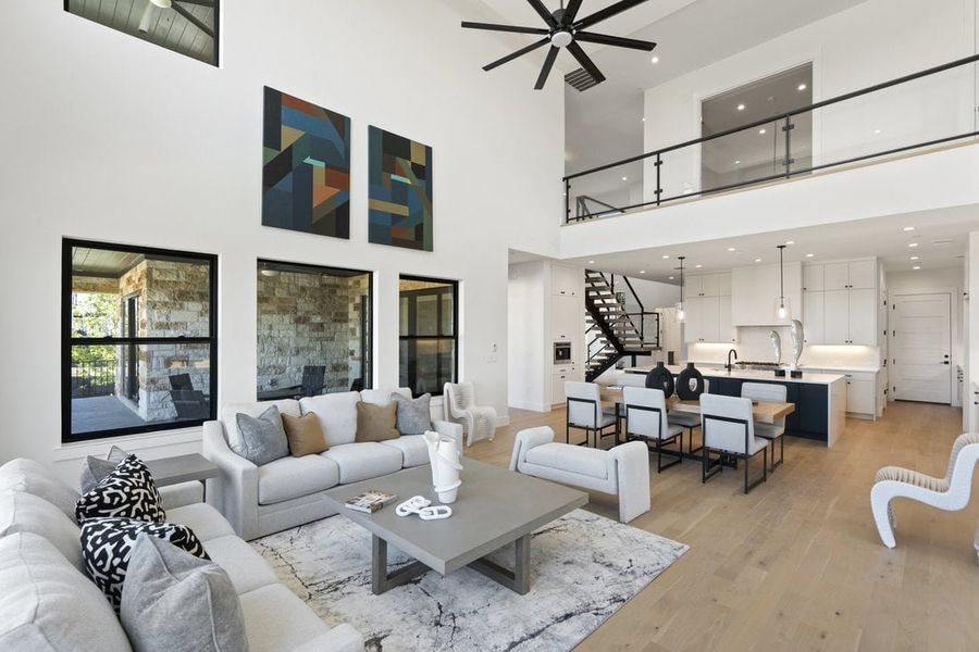 Furnished interior view inside a new home in Milky Way at River Place, Austin (Image 41). Furnished interior view inside a new home in Milky Way at River Place, Austin (Image 41).