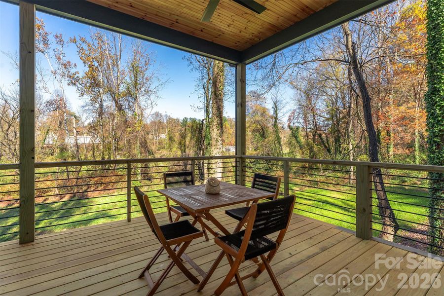 Covered outdoor space, perfect for dining and lounging