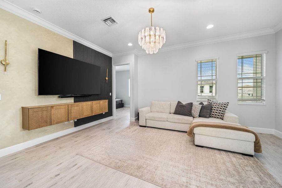 Furnished interior view inside a new home in , The Acreage (Image 15). Furnished interior view inside a new home in , The Acreage (Image 15).