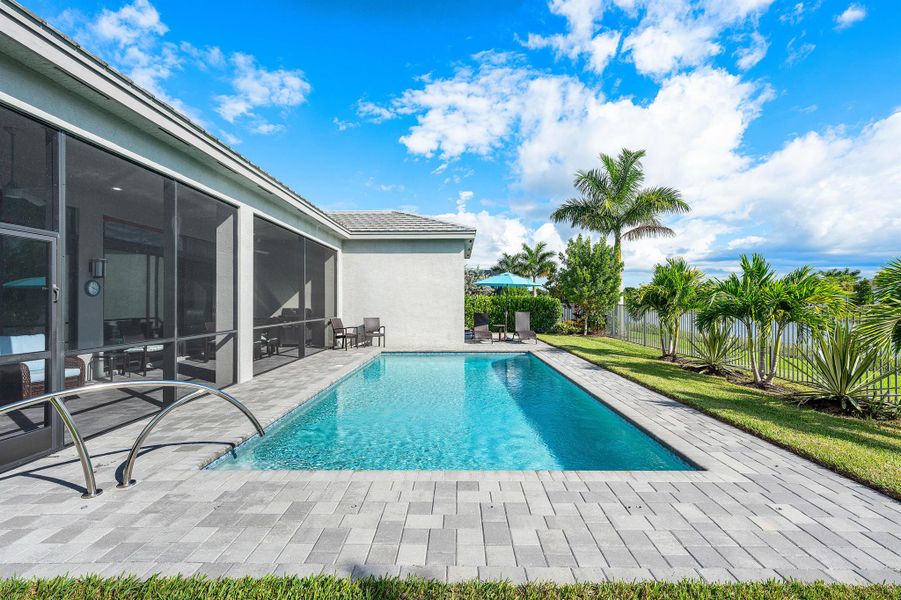 Exterior details and patio area of a home in Valencia Grand, Boynton Beach (Image 2). Exterior details and patio area of a home in Valencia Grand, Boynton Beach (Image 2).