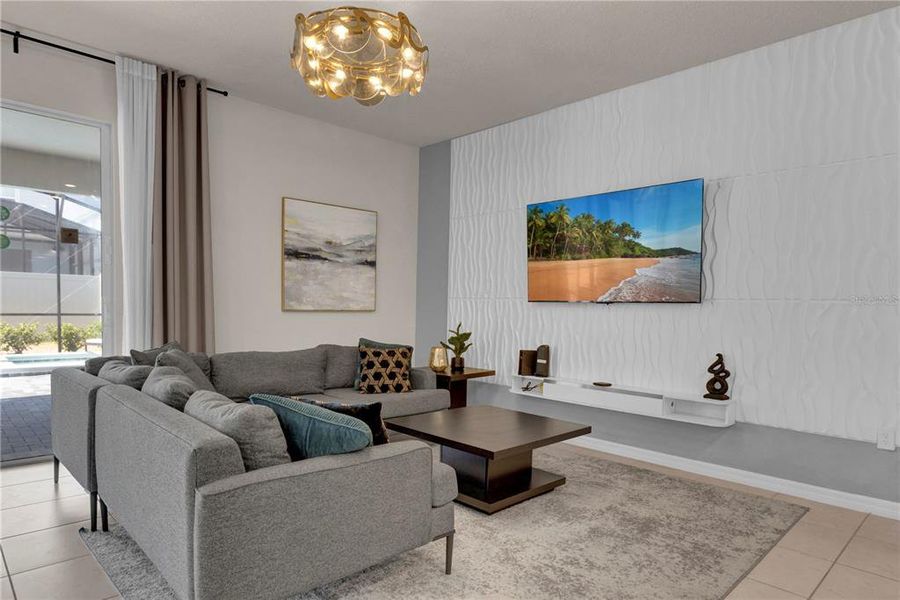 Furnished interior view inside a new home in , Davenport (Image 13).