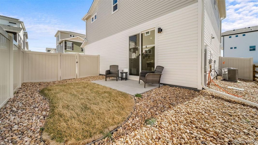Exterior details and patio area of a home in , Bennett (Image 3).