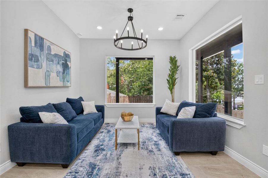 Furnished interior view inside a new home in , Willis (Image 12).