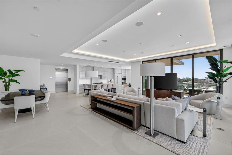 Furnished interior view inside a new home in , Longboat Key (Image 17).