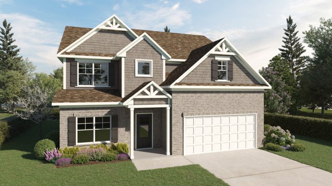 Representative exterior photo of a completed home built from the The Dunford by Direct Residential Communities in The Hills at Cedar Creek, Winder, GA (Image 7). Representative exterior photo of a completed home built from the The Dunford by Direct Residential Communities in The Hills at Cedar Creek, Winder, GA (Image 7).