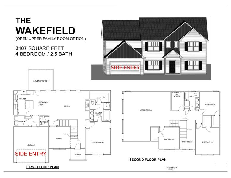 2D floor plan layout of this home in The Reserve at Reidsboro, Williamson, GA (Image 3).