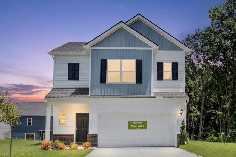 Front exterior of a new home in Jackson Hills, Clarksville, TN, highlighting curb appeal (Image 2). Front exterior of a new home in Jackson Hills, Clarksville, TN, highlighting curb appeal (Image 2).