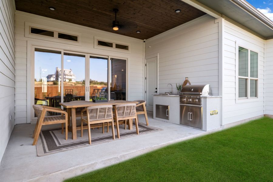 Exterior details and patio area of a home in Country Village Estates, Castroville (Image 3). Exterior details and patio area of a home in Country Village Estates, Castroville (Image 3).