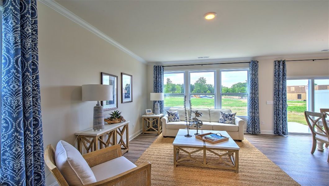 Furnished interior view inside a new home in Townes at Tap Root Farms, Fletcher (Image 9).