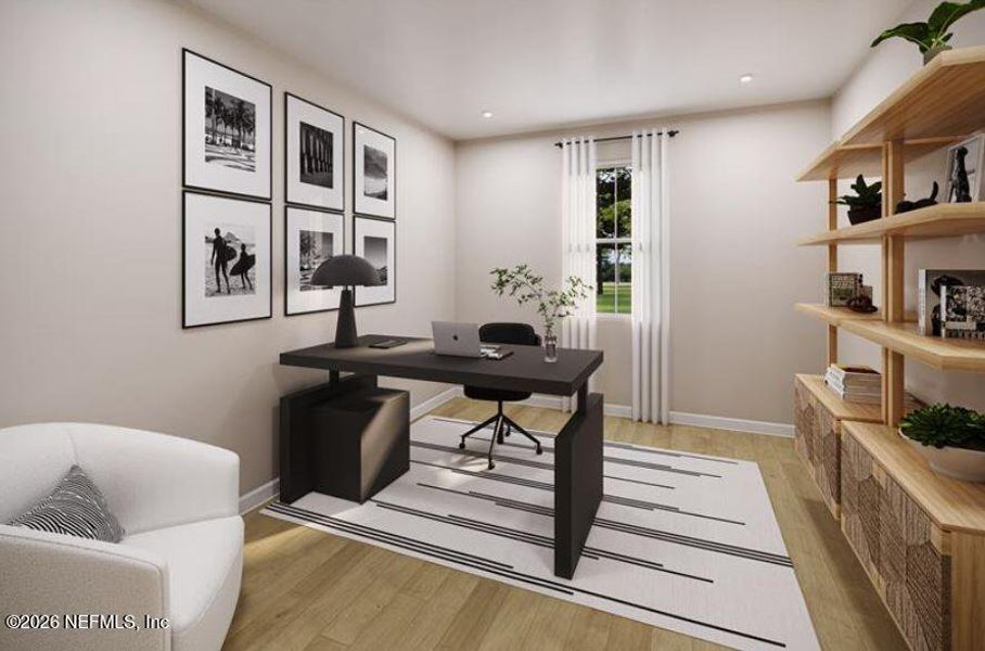 Furnished interior view inside a new home in Seminole Palms Single-Family Homes, Palm Coast (Image 5).