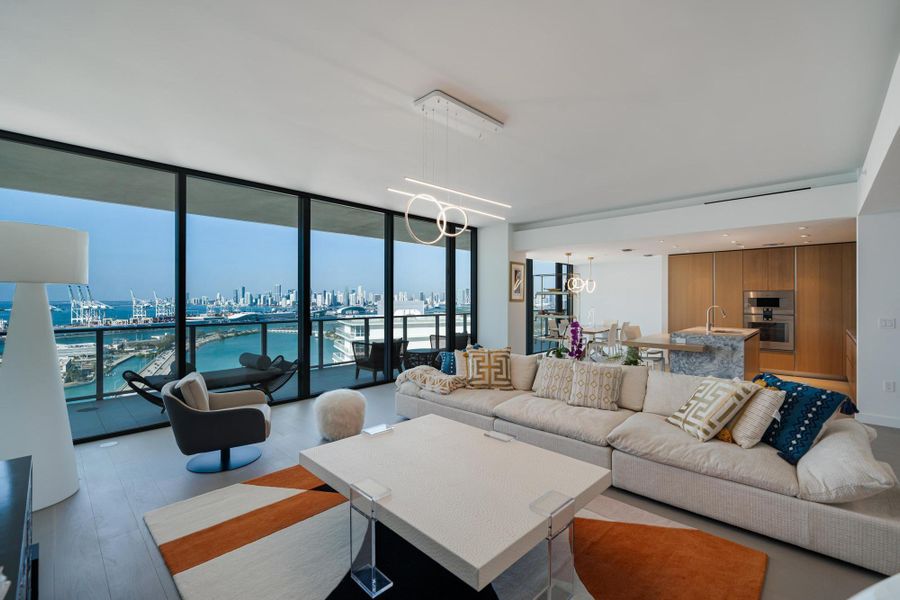 Furnished interior view inside a new home in , Miami Beach (Image 27).