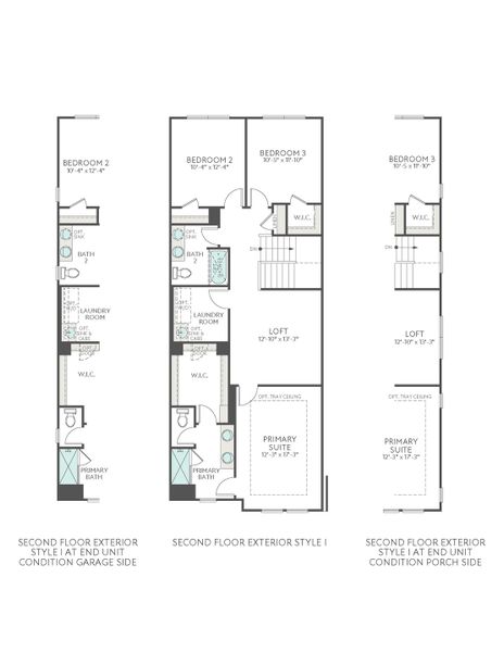 2D floor plan layout of this home in Ellis Townes, Charlotte, NC (Image 2). 2D floor plan layout of this home in Ellis Townes, Charlotte, NC (Image 2).