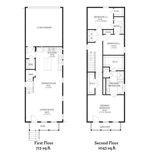 2D floor plan layout of this home in Carroll Crest, Carrollton, TX (Image 3).
