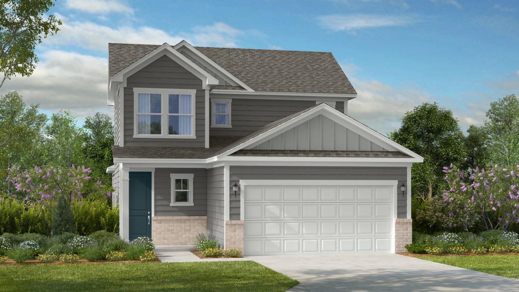 Representative exterior photo of a completed home built from the Linville Premier by Taylor Morrison in The Coves on Lake Wylie, Charlotte, NC (Image 3).