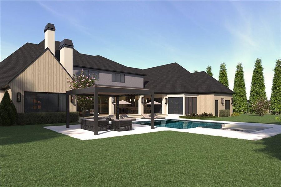 Exterior details and patio area of a home in , Alpharetta (Image 22).