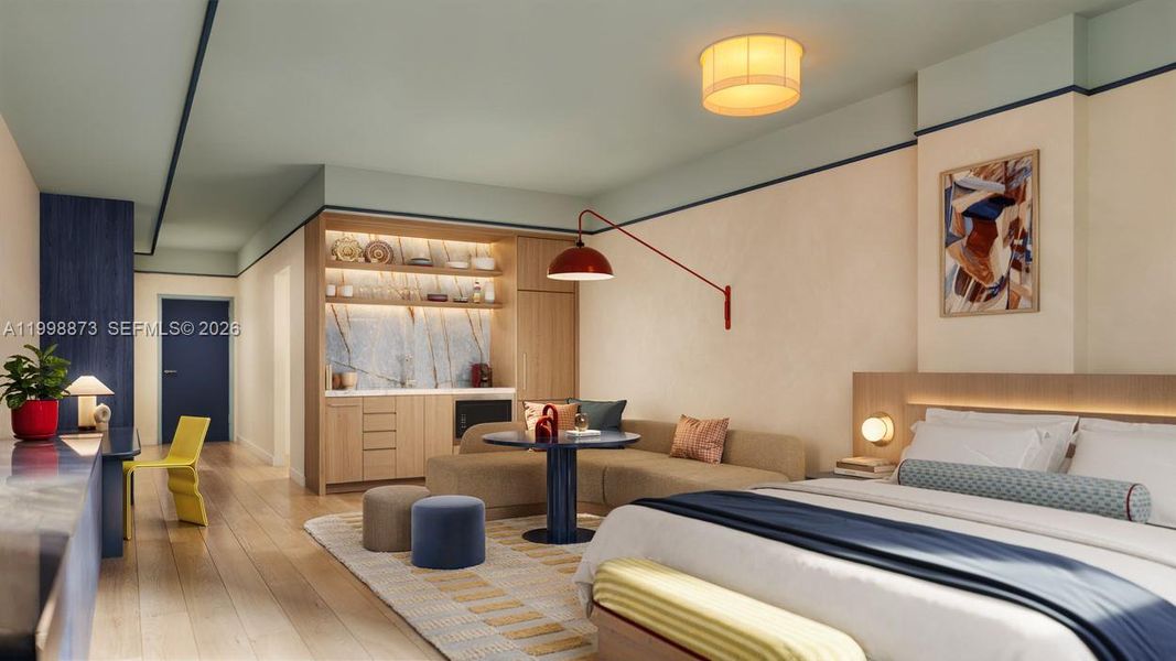 Furnished interior view inside a new home in , Miami (Image 4).