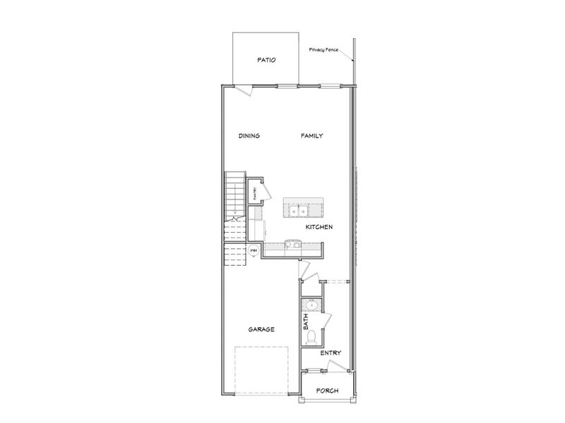 2D floor plan layout for the Holly by Create Homes in Medlock Park, Austell, GA (Image 4).