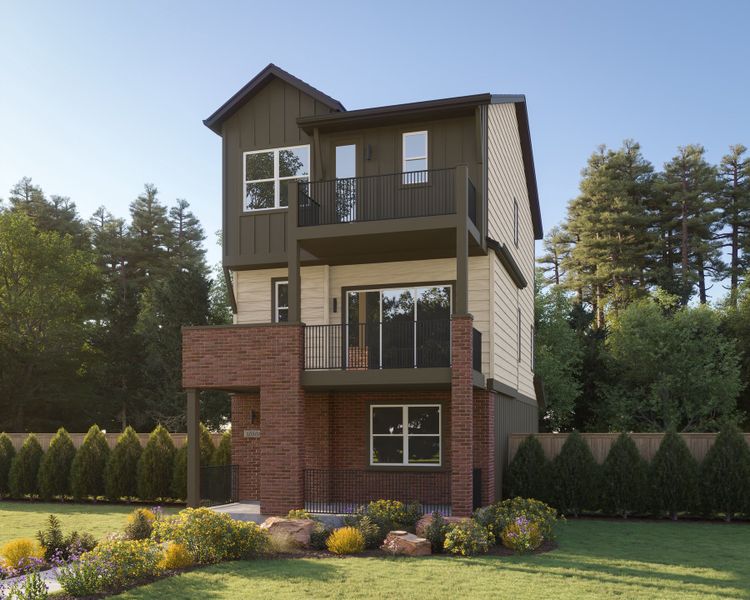 Front exterior of a new home in Uplands, Westminster, CO, highlighting curb appeal (Image 1). Front exterior of a new home in Uplands, Westminster, CO, highlighting curb appeal (Image 1).