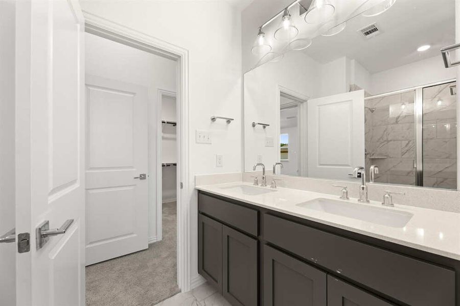 Crockett Plan Primary Bathroom by Ashton Woods