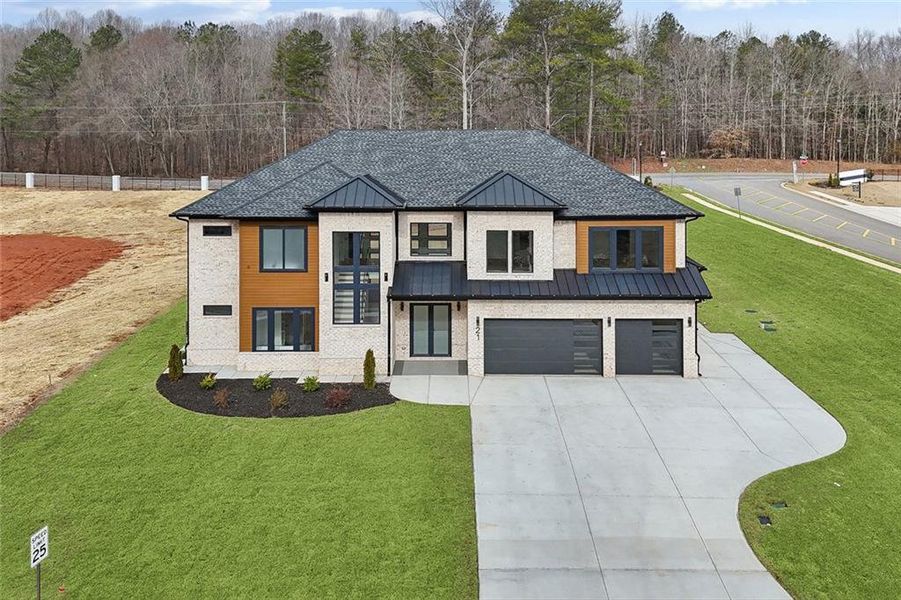 Front exterior of a new home in , Auburn, GA, highlighting curb appeal (Image 25).