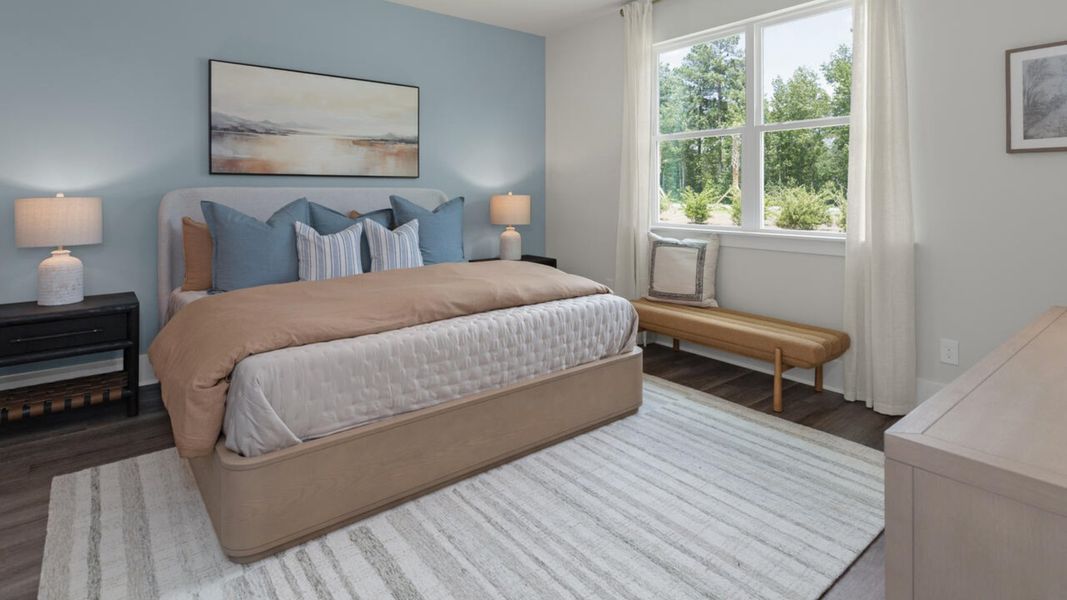 Representative furnished interior of a home built from the TUSCAN II by D.R. Horton in Indigo Preserve Townhomes, Leland (Image 15).