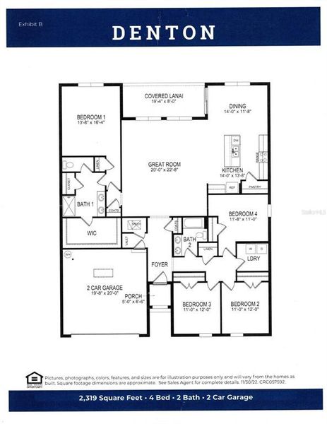 2D floor plan layout of this home in Huntington Ridge, Ocala, FL (Image 5). 2D floor plan layout of this home in Huntington Ridge, Ocala, FL (Image 5).