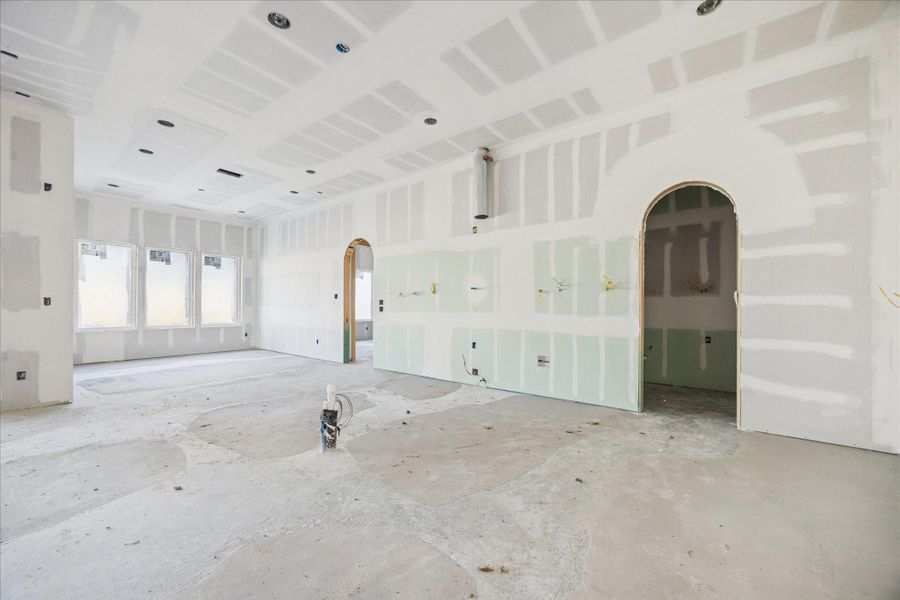 Positioned at the heart of the home, the kitchen is designed around an impressive 11 foot island with a clean, uninterrupted surface ideal for prep, serving, and entertaining. The layout accommodates a full suite of Thermador appliances, including a 48 inch refrigerator, along with designer plumbing fixtures and a pot filler. A separate prep kitchen and pantry enhance functionality while maintaining a refined, streamlined main kitchen aesthetic. Positioned at the heart of the home, the kitchen is designed around an impressive 11 foot island with a clean, uninterrupted surface ideal for prep, serving, and entertaining. The layout accommodates a full suite of Thermador appliances, including a 48 inch refrigerator, along with designer plumbing fixtures and a pot filler. A separate prep kitchen and pantry enhance functionality while maintaining a refined, streamlined main kitchen aesthetic.