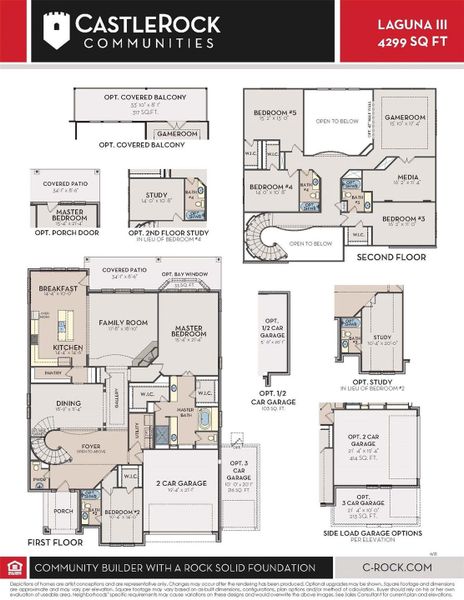 2D floor plan layout of this home in Marvida, Cypress, TX (Image 2).