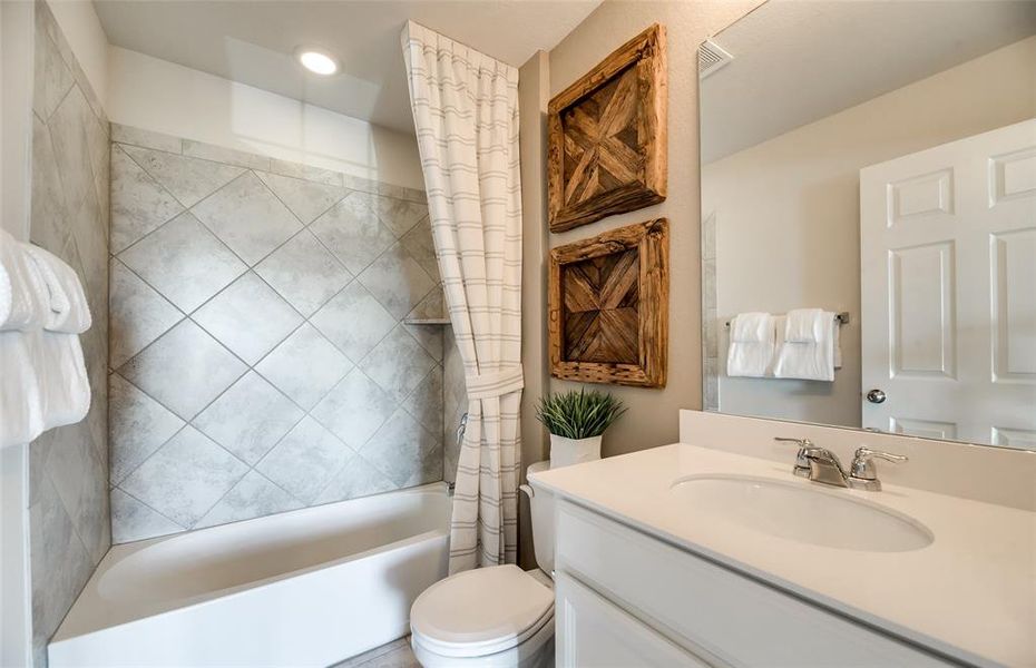 *Model Representation - Spacious secondary bathroom