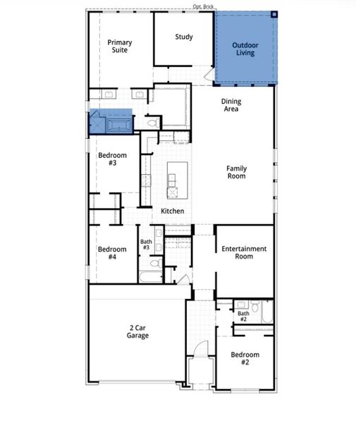 2D floor plan layout of this home in Landmark, Denton, TX (Image 5).