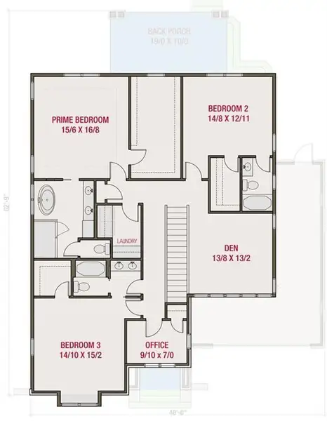 2D floor plan layout of this home in , Marietta, GA (Image 5).