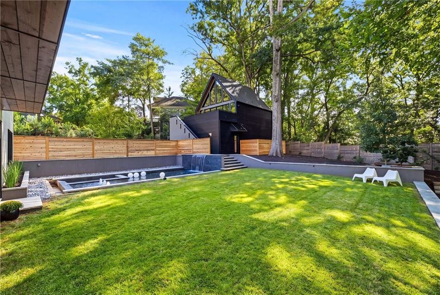 Exterior details and patio area of a home in , Atlanta (Image 56).