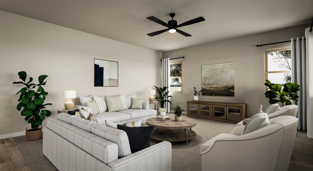 Representative furnished interior of a home built from the Dahlia Plan 5006 by Tri Pointe Homes in Soleo, San Tan Valley (Image 6).