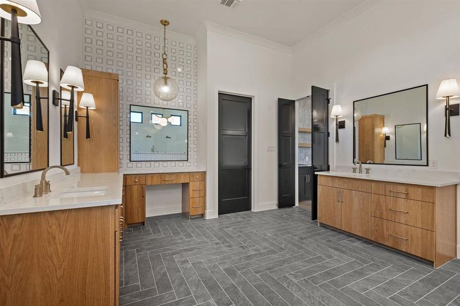 Furnished interior view inside a new home in Montclair, Prosper (Image 5). Furnished interior view inside a new home in Montclair, Prosper (Image 5).