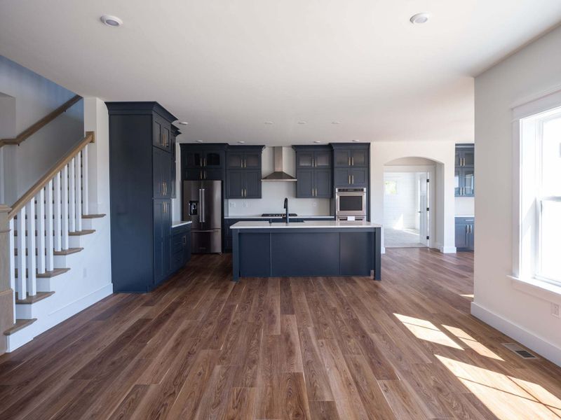 Family Room, Chef's Kitchen, and Breakfast Area