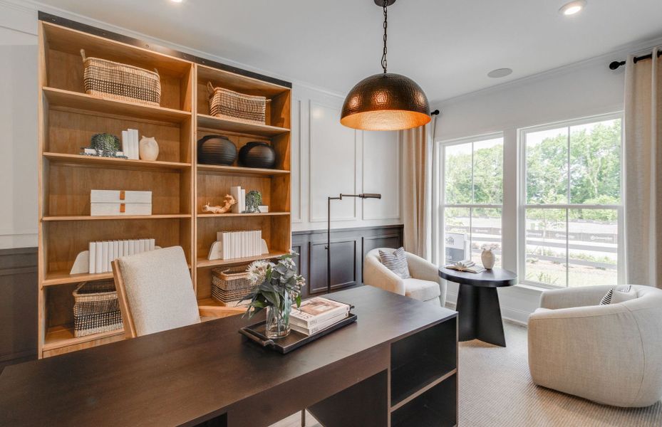 Utilize the versatile flex room, as it serves as a