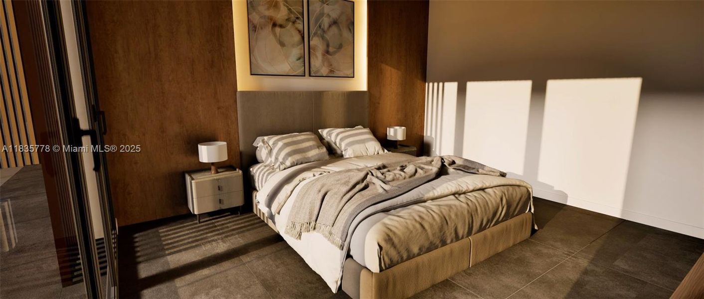 Furnished interior view inside a new home in , Miami Beach (Image 12). Furnished interior view inside a new home in , Miami Beach (Image 12).