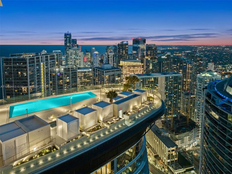 Pool deck aereal view Pool deck aereal view