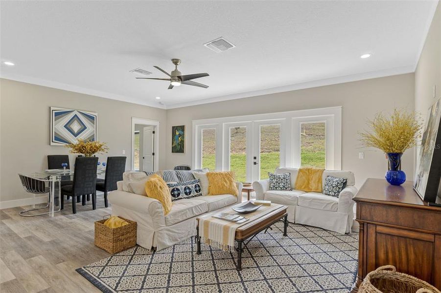 Furnished interior view inside a new home in , Umatilla (Image 18). Furnished interior view inside a new home in , Umatilla (Image 18).