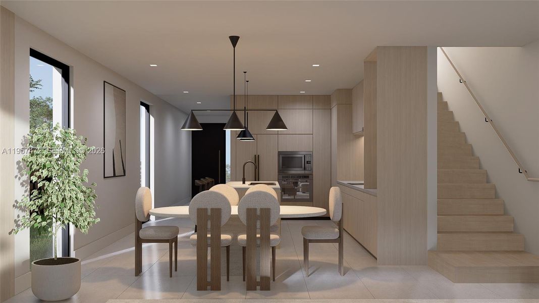 Furnished interior view inside a new home in , Miami (Image 5).