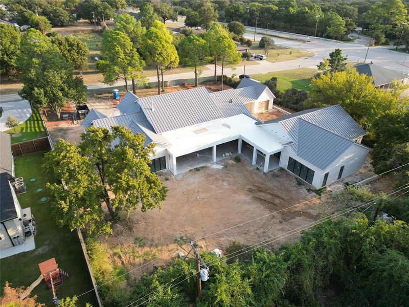 Birds eye view of property