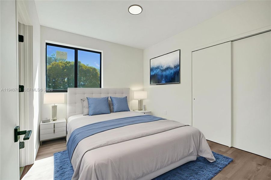 Furnished interior view inside a new home in , Miami (Image 16).