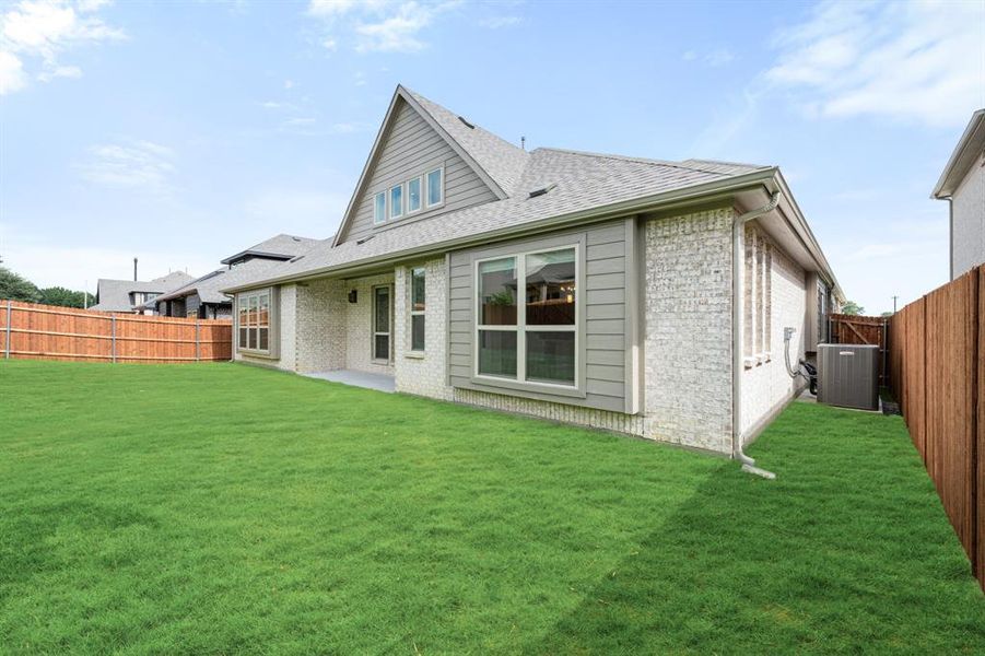 Exterior details and patio area of a home in Glenwood Meadows, Argyle (Image 28). Exterior details and patio area of a home in Glenwood Meadows, Argyle (Image 28).