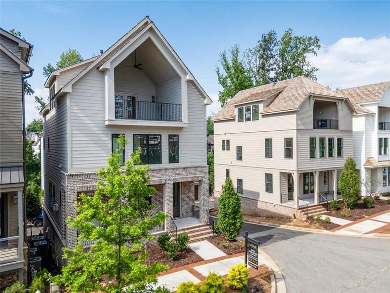 Front exterior of a new home in , Alpharetta, GA, highlighting curb appeal (Image 34). Front exterior of a new home in , Alpharetta, GA, highlighting curb appeal (Image 34).