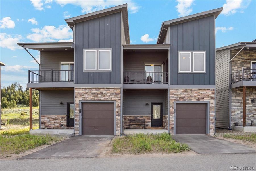 Front exterior of a new home in , Tabernash, CO, highlighting curb appeal (Image 22). Front exterior of a new home in , Tabernash, CO, highlighting curb appeal (Image 22).
