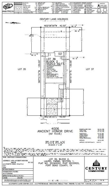 2D floor plan layout of this home in Laurel Farms, Brookshire, TX (Image 3).