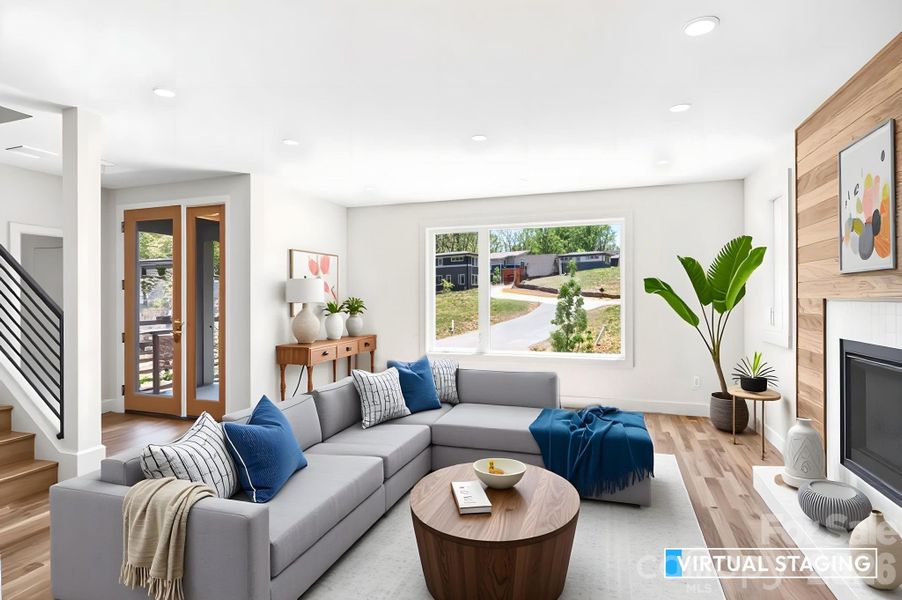 Virtually Staged Living Room