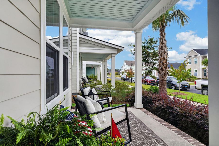 Exterior details and patio area of a home in Nexton - Midtown - The Park Collection, Summerville (Image 27). Exterior details and patio area of a home in Nexton - Midtown - The Park Collection, Summerville (Image 27).